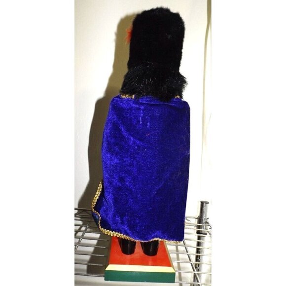 Wooden Nutcracker 18" Blue Cape, Bearskin, Bugle and Sword 2006 - Picture 3 of 8